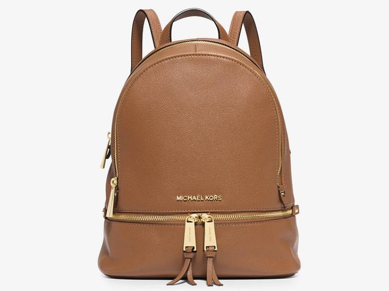 michael kors rhea leather backpack