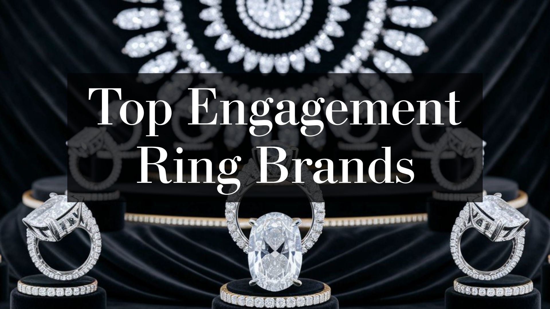 The image features a stunning high-end engagement ring showcasing an oval-cut diamond with exceptional clarity and brilliance, nestled in a bespoke platinum halo setting adorned with smaller diamonds. The band is a mix of pavé and cathedral styles, enhancing the ring's elegance and creating a brilliant focal point. The luxurious backdrop highlights the craftsmanship and intricate design of the piece, making it an eye-catching centerpiece.